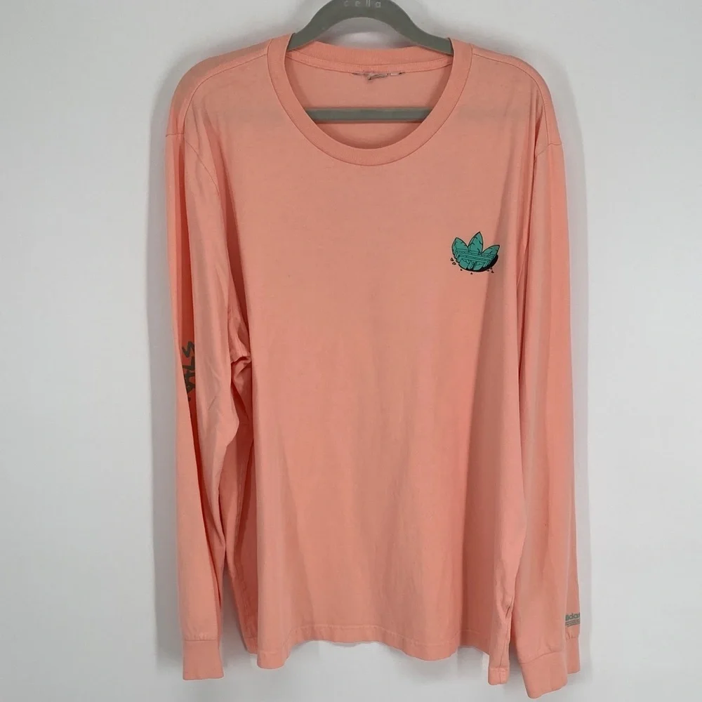 adidas Originals Coral Pullover with Teal Dinosaur Logo